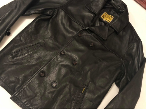 Campera Saco Chaqueta Cuero Motor Oil Talle L Negro