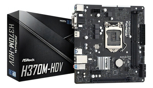 Mb Asrock H370m-hdv Ddr4 Lga 1151 Color Negro