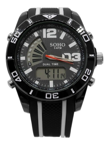 Reloj Pulsera Hombre Analogo/digital Malla Goma Ch420 