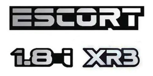 Imagem 2 de 4 de Emblema Escort Xr3 1.8i Cinza Ford Oval Grade Mala Azul 94/.