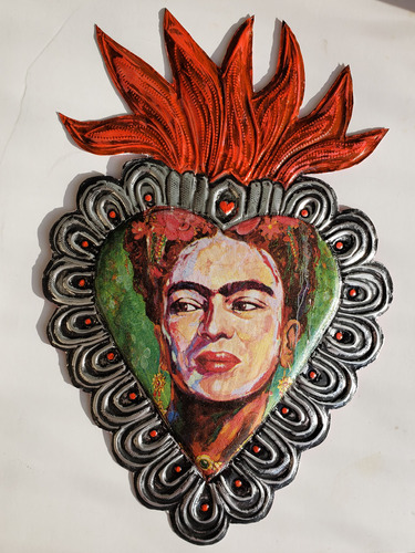 Corazón Mexicano Hecho A Mano, Artesanía Deco. Frida Khalo