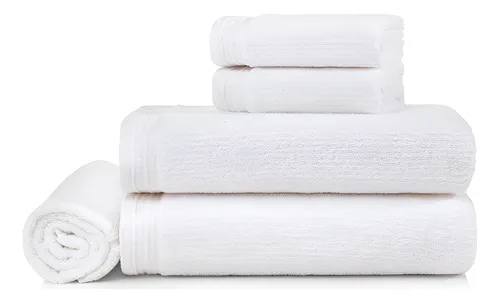 Jogo Banhão Imperial Karsten 5 Peças Gigante 100% Algodão Branco ...