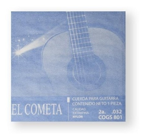 Imagen 1 de 1 de El Cometa Cuerda 801(12) Para Guitarra Clásica, 2a, Nylon