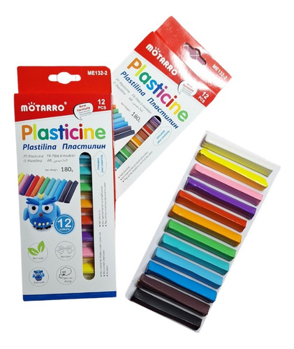 Plasticina Triangular Caja De 12 Colores Para Moldear