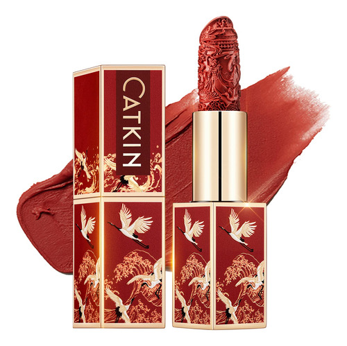 Catkin Rouge - Lpiz Labial Mate, Resistente Al Agua, De Larg