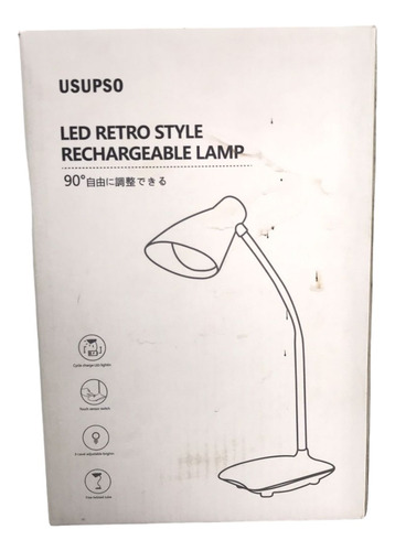 Lampara Retro Blanca De Escritorio