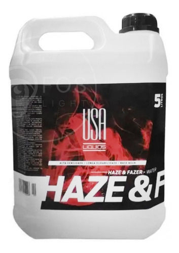 4x Líquido Para Maquina Haze A Base De Agua Fluído 5 Litros