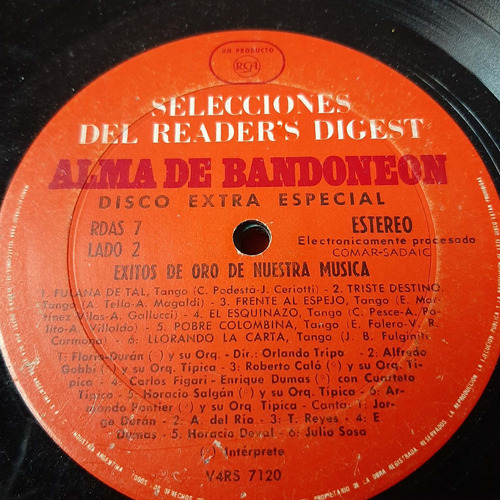 Sin Tapa Disco Alma De Bandoneon Salgan Pontier Cobian T0