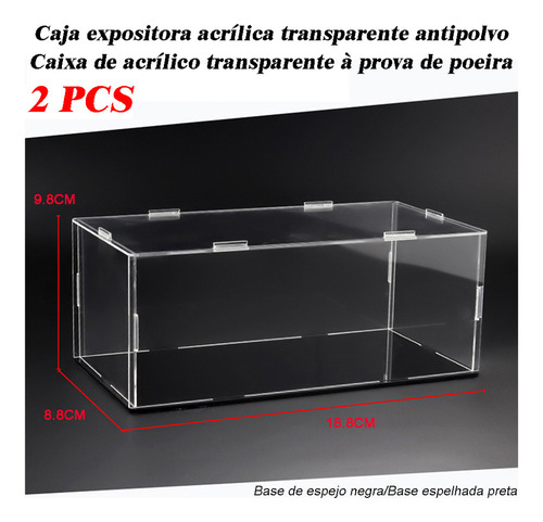 18.8*8.8*9.8 Caja Exhibición Acrílico Caja Decorativa 2pcs