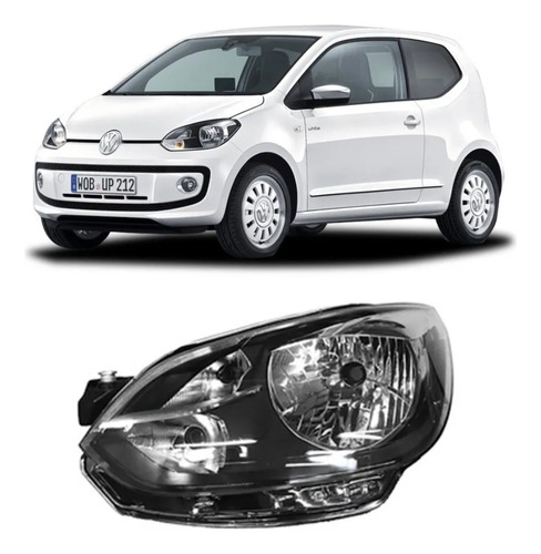 Optica Der Izq Vw Up! Fondo Negro, Vira Negra 2014-2016 Usad Izquierdo/conductor