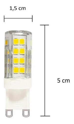 Imagen 3 de 5 de Pack 4 Ampolletas Led G9 5 Watts Luz Cálida/fría - Sumatel
