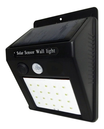 Reflector Aplique Led Panel Solar Sensor Movimiento 20 Leds