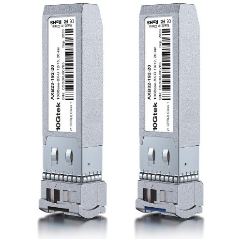 Kit Módulos Gbic Sfp+ 10g 20km Bidi Wdm12-r20 + Wdm13-r20 Lc