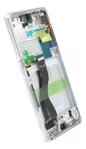 Tela Frontal Para Galaxy S21 Ultra Sm-g998 Prata Nacional Cinza