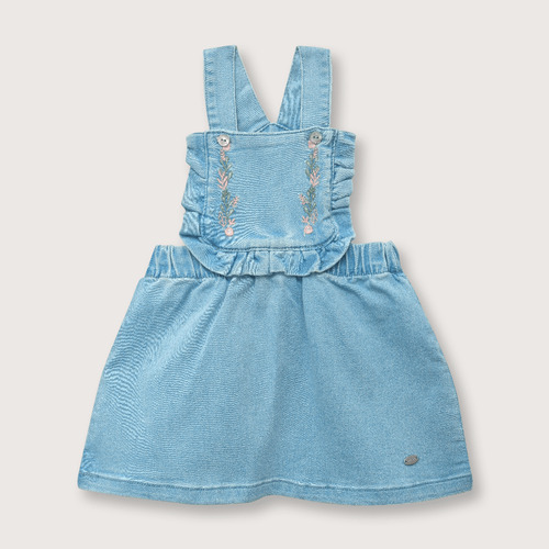 Jumper De Bebés Bordado Celeste (rn - 9m)