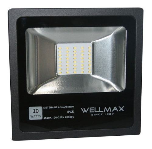 Reflector Led Wellmax 10w 65k Ip65 Con Sistema De Aislamient