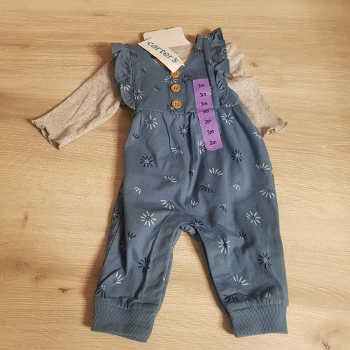 Conjunto Niña Carter's De 2 Piezas Talla 3 Meses Original (Usado)