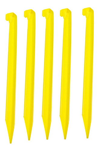 5 Uds Estacas Para Tienda De Campaña, 35cm Amarillo