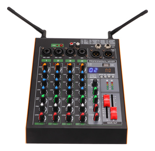 Mezclador De 4 Canales, Placa De Sonido, Consola, Conexión T