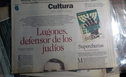 Cultura La Nacion 1998 Leopoldo Lugones Edgardo Cozarinsky