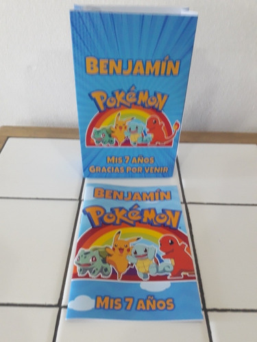 Souvenirs Pokemon 25 Bolsitas Y Libritos