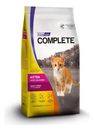 Alimento Vitalcan Complete Para Gato Kitten X 7.5 Kg