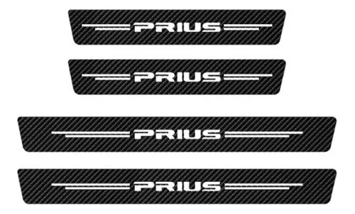 4 Stickers Protección Estribos Toyota Prius Fibra Carbono
