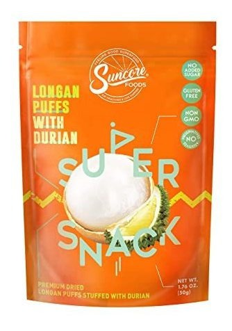 Suncore Alimentos Supersnack - Longan Puffs Relleno Con Duri