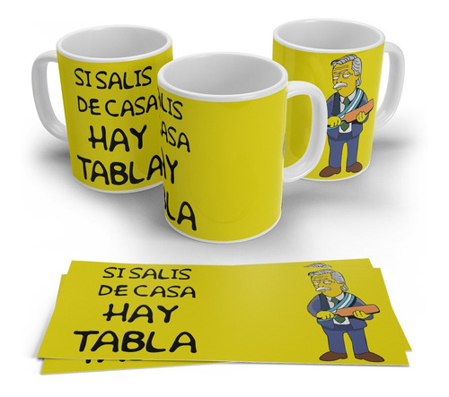 Taza Ceramica Sublimada Alberto Fernandez Hay Tabla #029