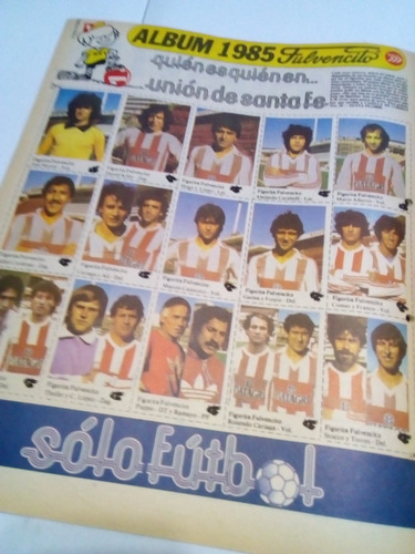 Figuritas Y Póster Club Unión De Santa Fe 1985/1986