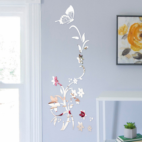 Pegatina De Pared Acrílica Con Forma De Flor T 3d Diy Modern