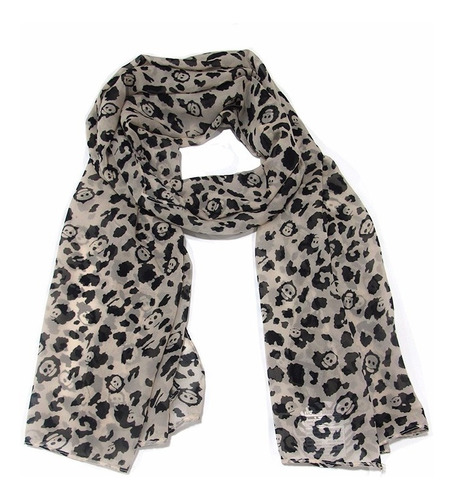 Pashmina Leopardo Calavera Fight Hombre Mujer Unisex