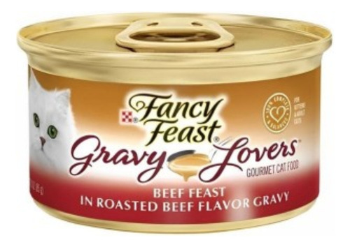 Pack 12 Latas Fancy Feast Gravy Lovers Beef In Gravy