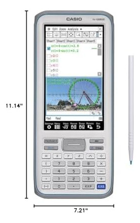 Tela Sensível Ao Toque Casio Com Calculadora Gráfica Stylus,