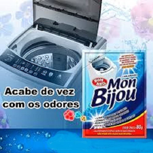 Kit 3 Mon Bijou Limpa Máquinas Lavar Roupa Tira Maus Odores