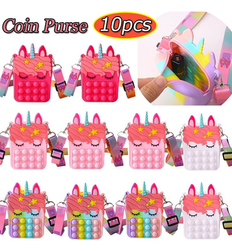 10pcs Bolsa De Silicona Push Mubble Moda Popita Fidget Toys