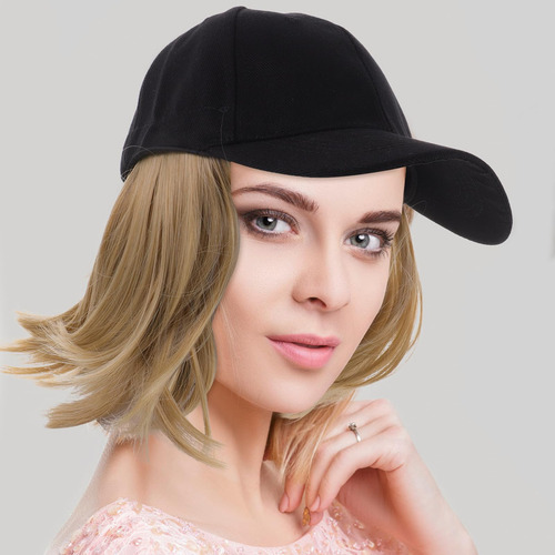 Peluca De Lona Con Sombrero Extensiones De Cabello Para
