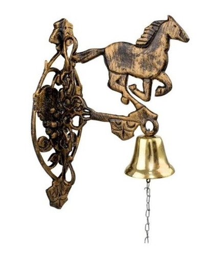 Sineta (sino) De Bronze De Parede Modelo Cavalo De Alumínio