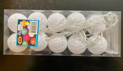 Imagen 6 de 10 de 10 Bolas Hilo Blanca Guirnalda Tira Led Calida A Pila Oferta