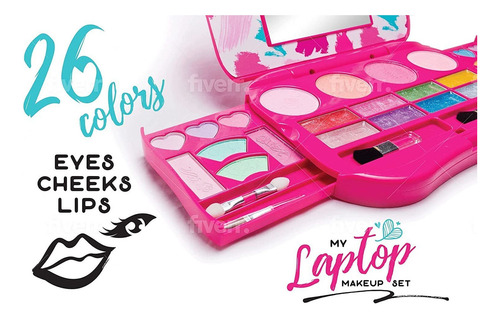 Set De Maquillaje My Laptop Extensible, Con Espejo Y Cierre