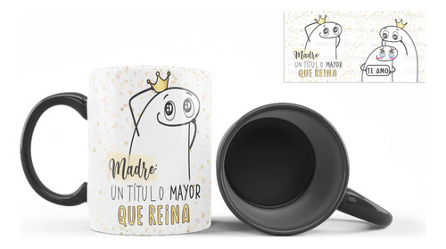 Taza Interior De Color, Flork, Madre Titulo Mayor Reina,11oz