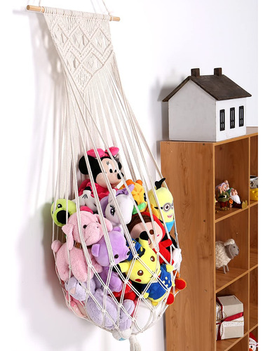 Hamaca Red Para Colgar Almacenamiento De Peluches Decoración