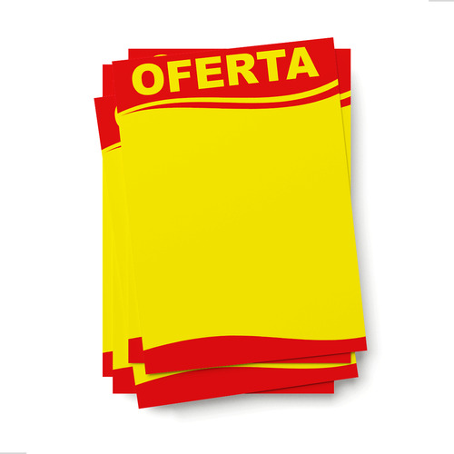 Cartaz De Promoção 21x30 Supermercado 180g Com 100 Folhas