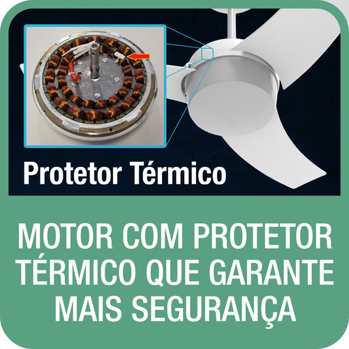 Ventilador de techo Aliseu Wave Plus, potente marco de control remoto con aplicación, color blanco, 220 V