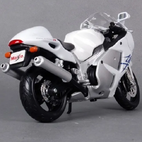 Maisto Suzuki Gsx 1300r Hayabusa 1/12 Branco Diecast A Maisto Suzuki Gsx 1300r Hayabusa 1/12 Branco Diecast A