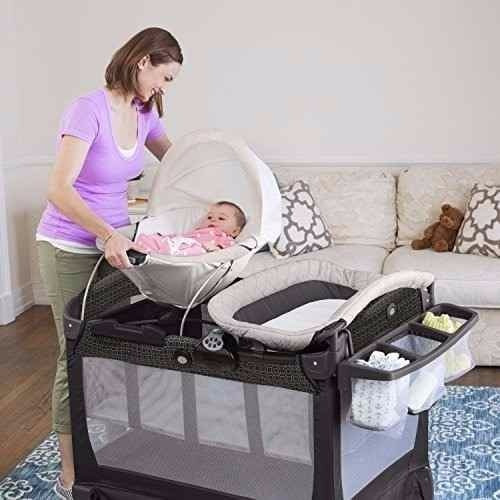 Cuna Praticuna Graco Snuggle 2en1 Mecedor Vibracion Sonidos