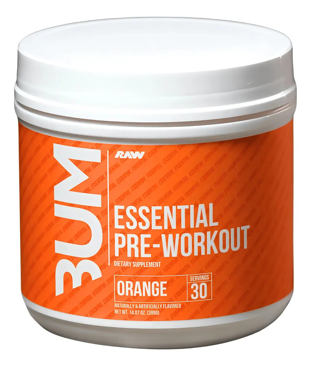 Pre Entreno Cbum Essential Pwo Raw Nutrition 30 Servicios Sabor Orange Naranja