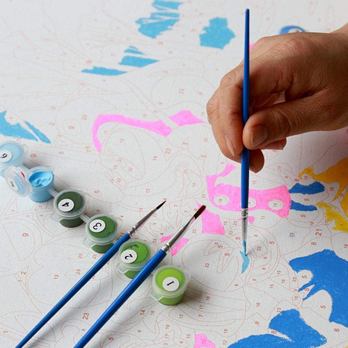 Tucanes Kit Pintura Por Números 30x40 Lienzo Con Bastidor