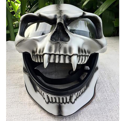 Casco De Motociclista Cráneo Máscara De Halloween