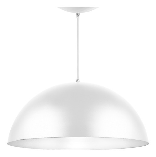 Pendente Meia Lua 60cm Alumínio (meia Bola) Cor Branco X Branco